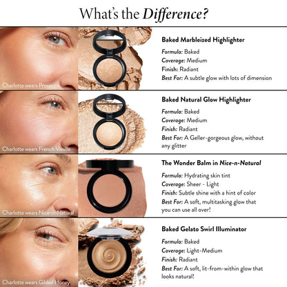 Baked Marbleized Highlighter | Prosecco